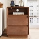preview thumbnail 6 of 18, Bedroom Sets with 55.2" Wide 6 Dresser 45.3" Tall Chest of Drawers Charging Station Nightstand Set of 2
