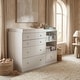 preview thumbnail 2 of 15, 47" Wide 5-Drawer Dresser and Changing Table for Nursery, Modern Kids' Bedroom Chest of Drawers - 47.2"W
