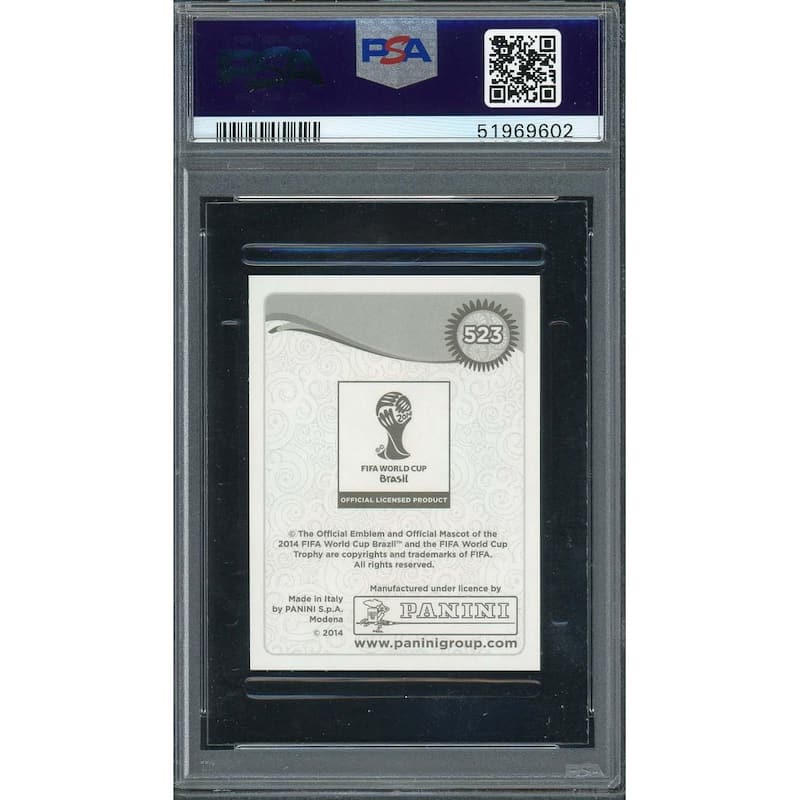 Cristiano Ronaldo 2014 Panini World Cup Stickers Card #523 PSA 10 - 8'6" x 11'6"