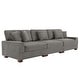 preview thumbnail 99 of 132, Corduroy Couch Modular Sectional Sofa with Pillows