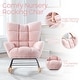 preview thumbnail 15 of 33, HOMYKA Teddy Rocking Chair Nursery Glider Modern Accent Armchair with High Backrest