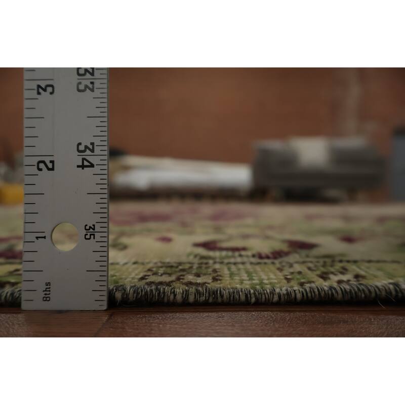 Hand Knotted Oriental 100% Wool Carpet Transitional Floral Brown Anatolian Area Rug - 9' 2'' X 5' 10''