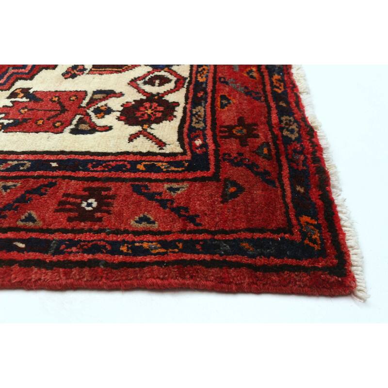 ECARPETGALLERY Hand-knotted Andelz Red Wool Rug - 4'3 x 6'9