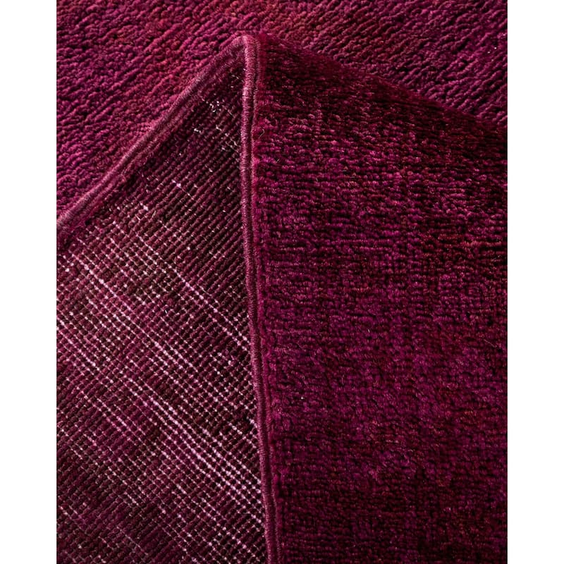 Overton Hand Knotted Wool Vintage Inspired Modern Contemporary Overdyed Red Area Rug - 12' 0" x 14' 10"