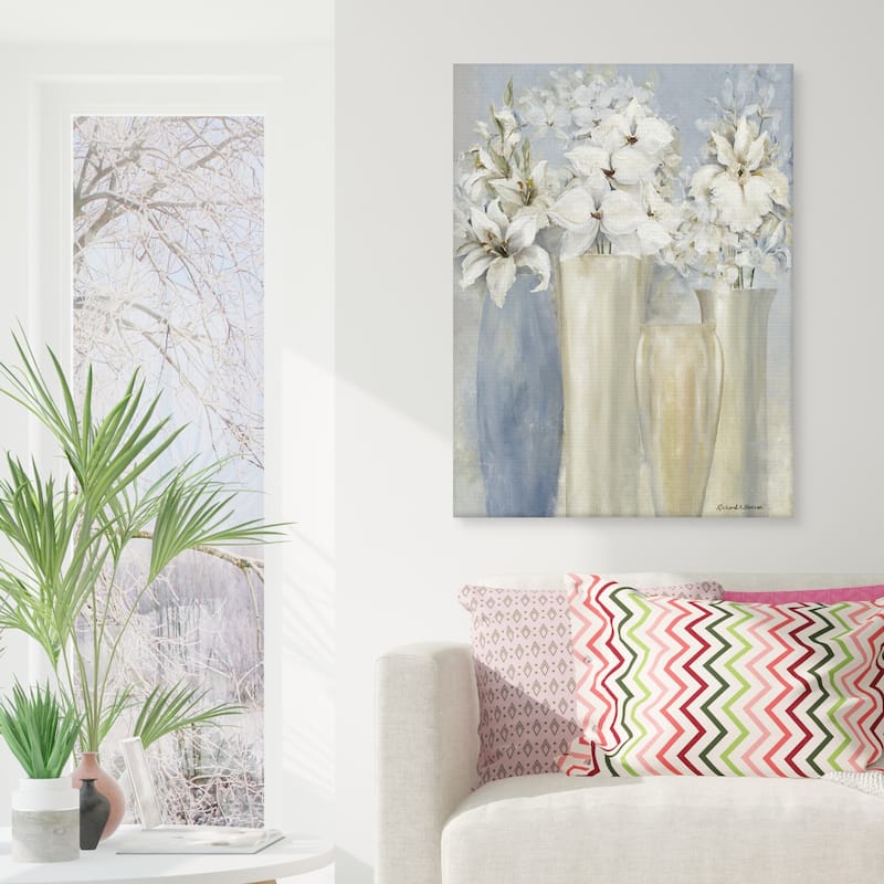Garden Party I Pastel by Richard Hensen Canvas Art Print