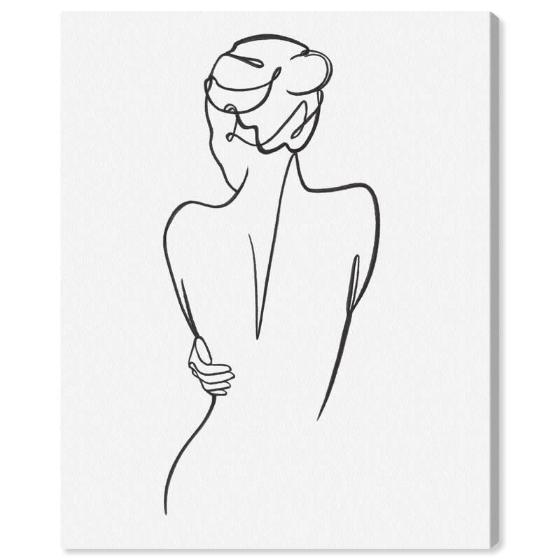 Wynwood Studio Fashion and Glam Figurative Woman VII Black and Modern & Contemporary Wall Art Canvas Print