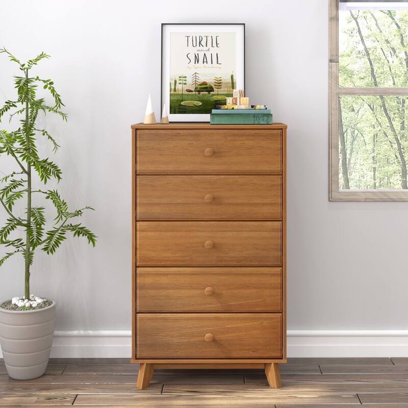 Max and Lily Classic Solid Wood 5-Drawer Dresser