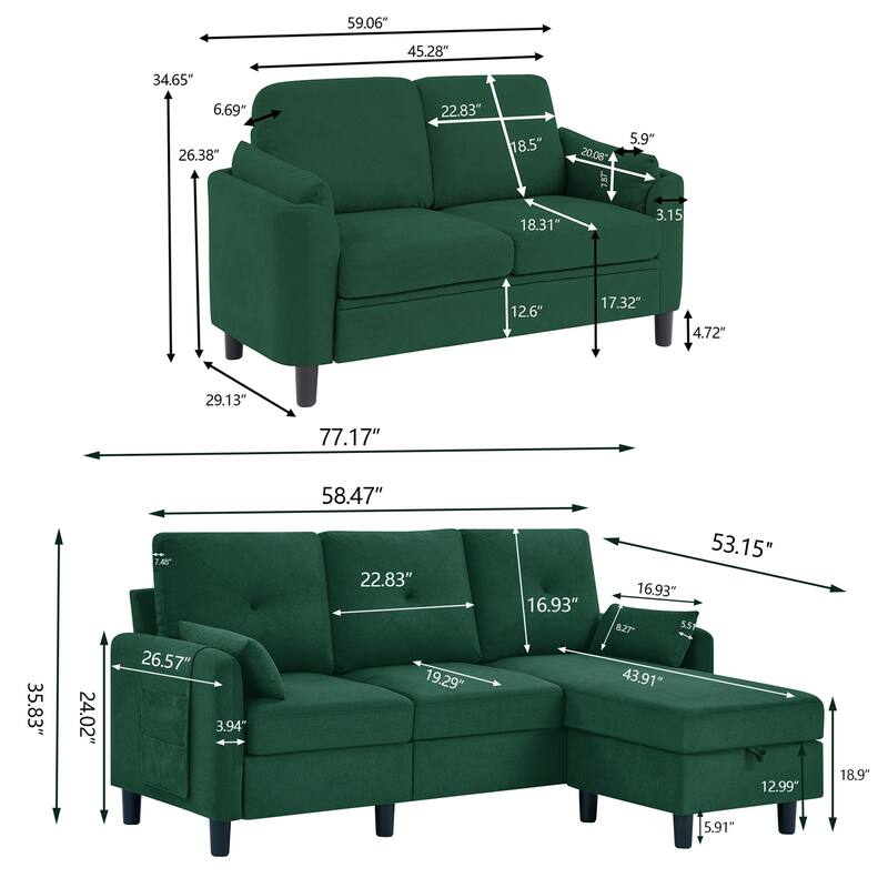 3 Piece Living Room Sets