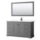 Option Dark Gray / White Cultured Marble Top / Matte