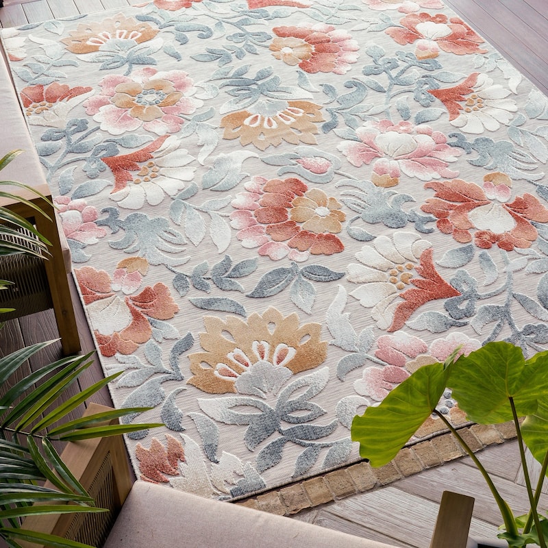 Tropicana Tropical Floral Indoor/Outdoor Area Rug