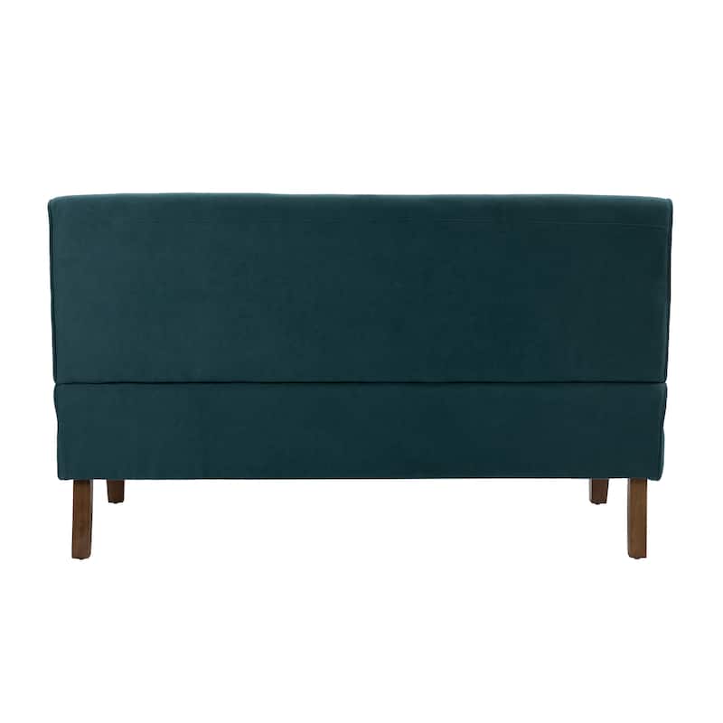 Porthos Home Svea Armless Loveseat Small Couch Sofa, Fabric, Rubberwood