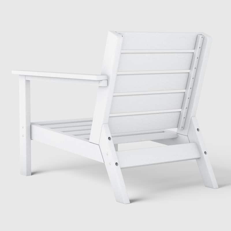 Polytrends Birchwood All Weather HDPE Outdoor Patio Deep Seating Right Arm Facing Chair