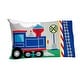 preview thumbnail 5 of 3, Everything Kids Choo Choo Train, Railroad, Navy, Yellow, Orange and Grey 4 Piece Toddler Bed Set