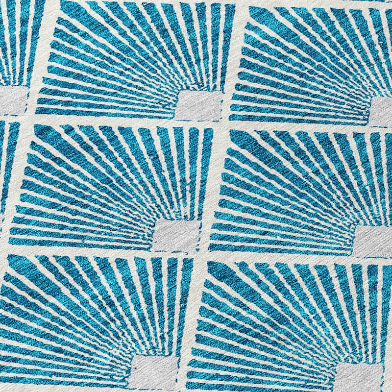 Machine Washable Indoor/ Outdoor Chantille Modern Shells Rug