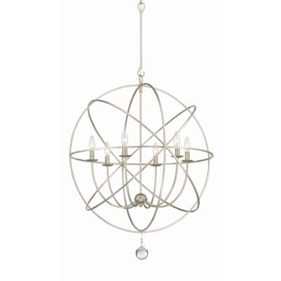 Crystorama Lighting Group Solaris 6 Light 28-1/2" Wide Cage Chandelier