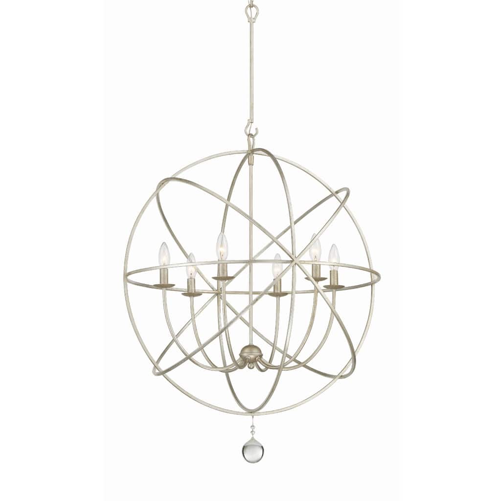 Crystorama Lighting Group Solaris 6 Light 28-1/2" Wide Cage Chandelier