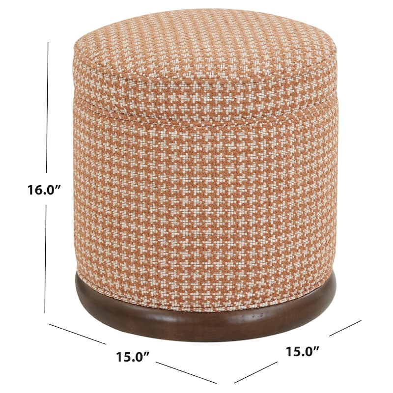 SAFAVIEH Couture Fiorelli Round Boucle Ottoman