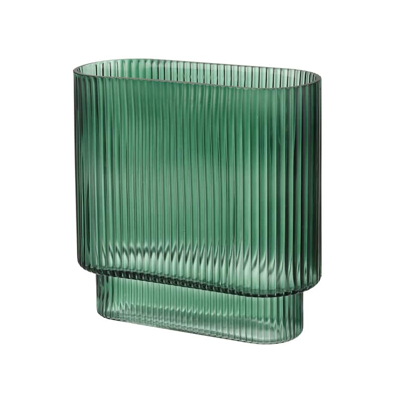 Elk Home Dare Green Finish Glass 8 Inch Wide Vase