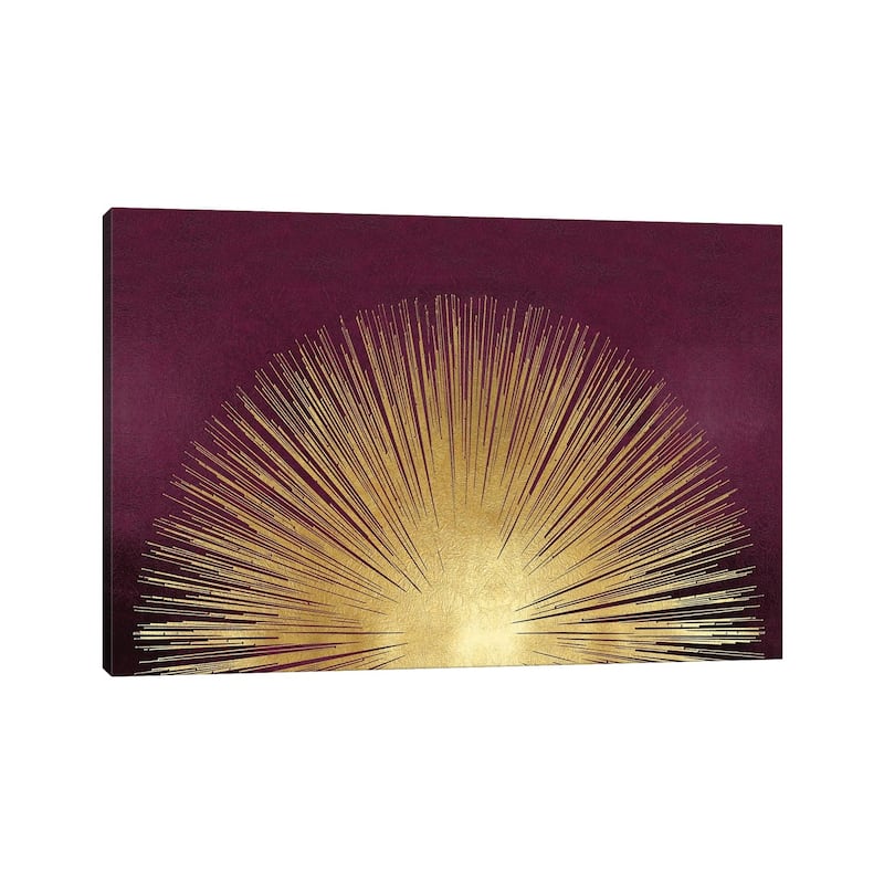 iCanvas "Sunburst Rising On Burgundy" by Abby Young Canvas Print