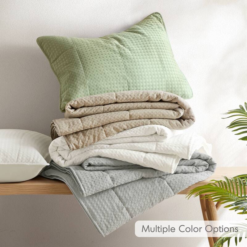 Chelsea Square Mina Waffle Weave Textured Quilt Set