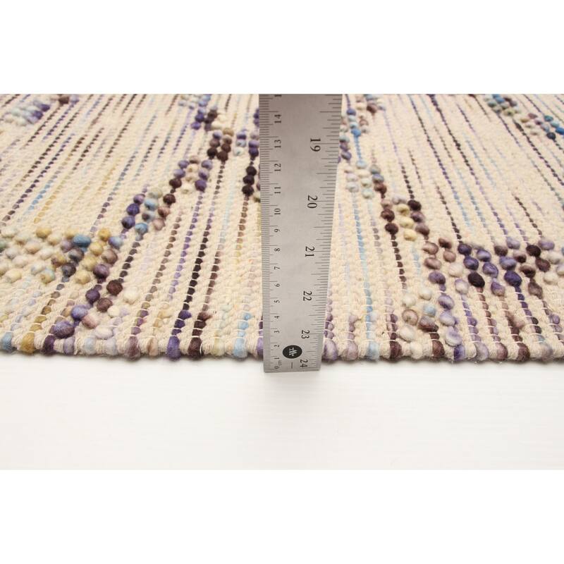 ECARPETGALLERY Braid weave Sienna Light Khaki Wool Rug - 5'0 x 8'0