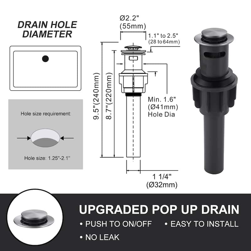 WOWOW 8 in. Widespread Double Handle Bathroom Faucet