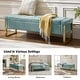 preview thumbnail 17 of 53, Alina Modern Upholstered Flip Top Storage Bench with Metal Legs by HULALA HOME