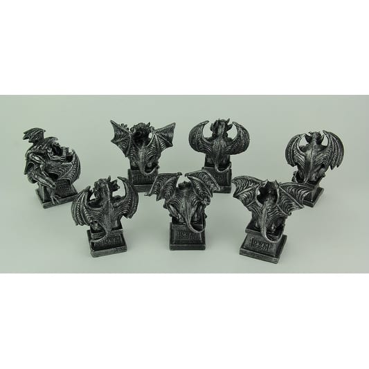 Shop Gunmetal Resin Seven Deadly Sins Mini Gargoyle Character Statues Overstock