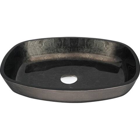 Black Handmade Rectangular Vessel Bathroom Sink