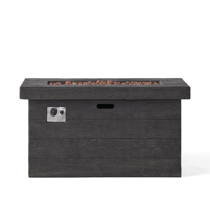 Custer Outdoor 50,000 BTU Lightweight Concrete Fire Pit Table by Christopher Knight Home