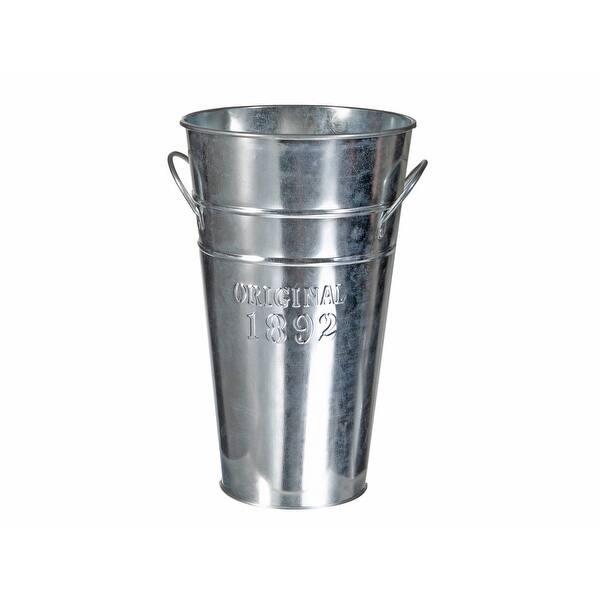 slide 1 of 1, Aluminum Tall Round Planter (large)