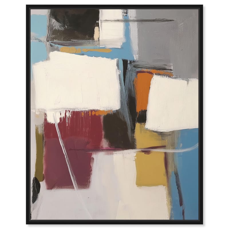 Stacked Forms Canvas by Art Remedy - Black - 20" x 24"
