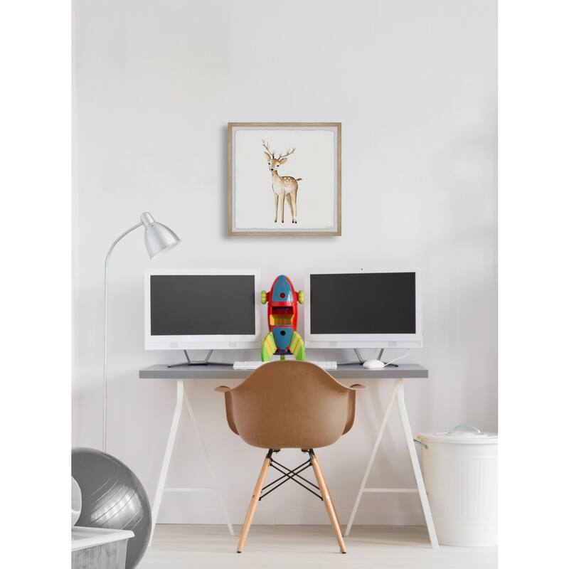 Baby Deer Antlers Framed Wall Art, Elegant Home Touch - Sophisticated Artwork for Refined Décor