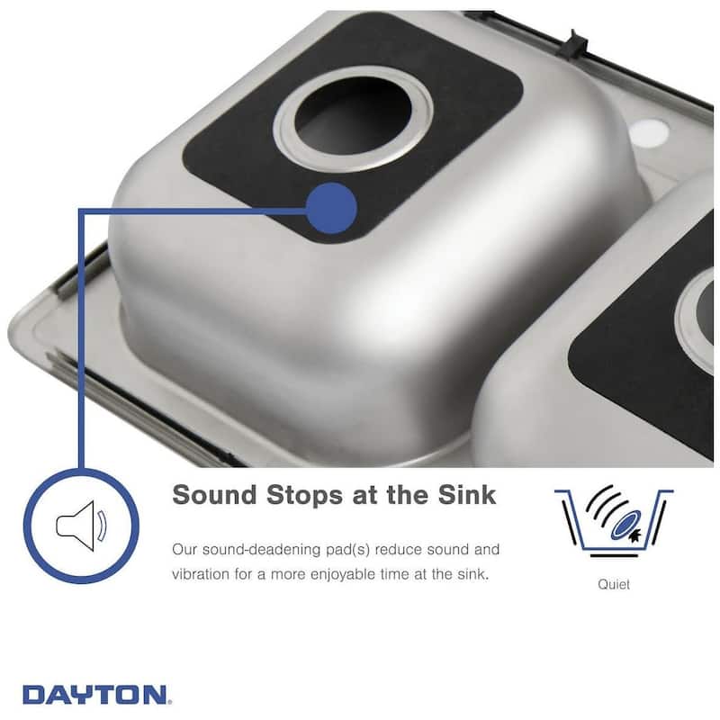 Elkay Dayton 25" Drop In Single Basin Stainless Steel Kitchen Sink - 3 Faucet Holes