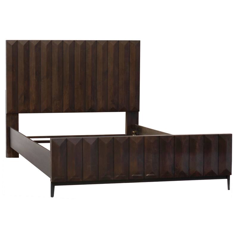 Emilia Pine Modern Panel Bed