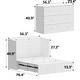 preview thumbnail 9 of 30, Murphy Cabinet Bed , Free-Standing Foldable Murphy Bed Credenza for Guest Room Dresser