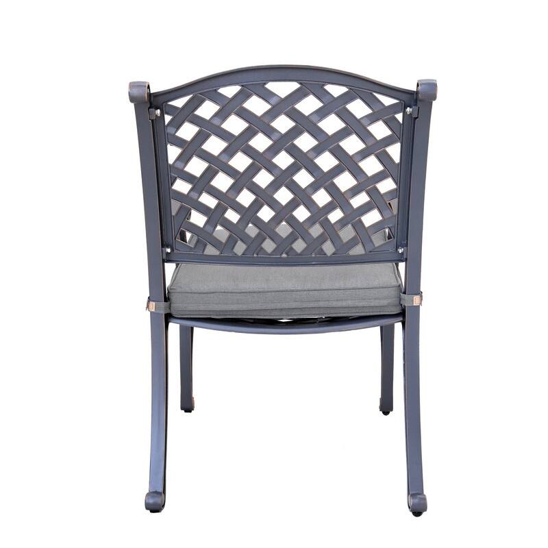 Ventura Cast Aluminum Dining Arm Chair with Cushion
