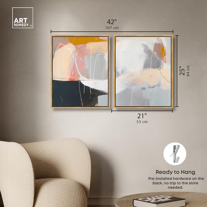 California in Haze Canvas Set of 2 by Art Remedy