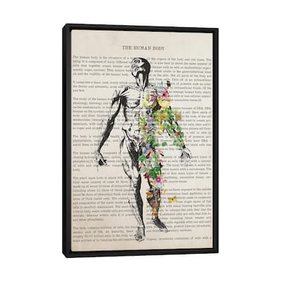 iCanvas "Human Body Anatomy Print" by Aged Pixel Framed Canvas Print