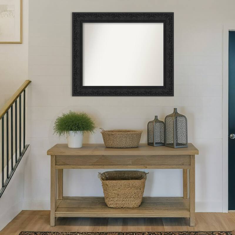 Luxe Non-Beveled Framed Wall Mirror