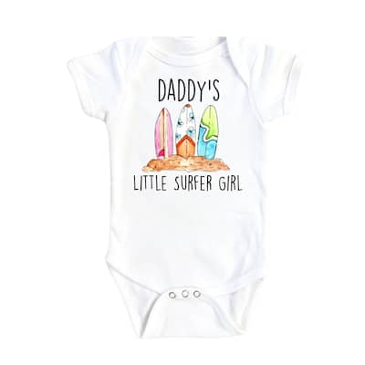 Surfing Girl - Baby Boy Girl Clothes Infant Bodysuit Funny Cute Newborn