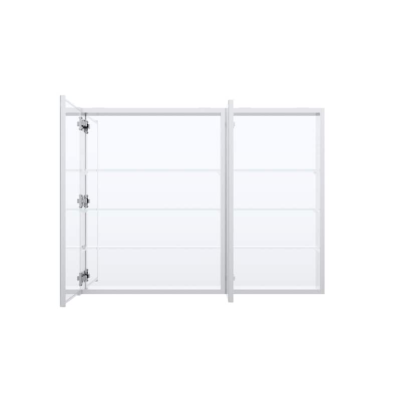 40''W X 30''H Recessed Or Surface Wall Mount Bathroom Medicine Cabinet With Adjustable Glass Shelves