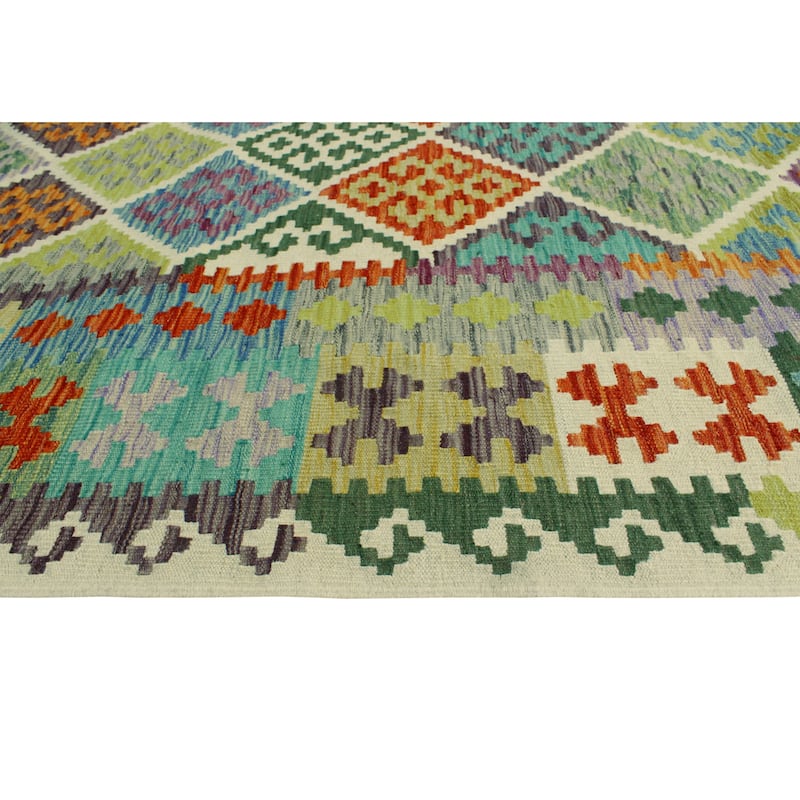 Flatweave Zere Red/Ivory Rug - 6'9" x 10'0"
