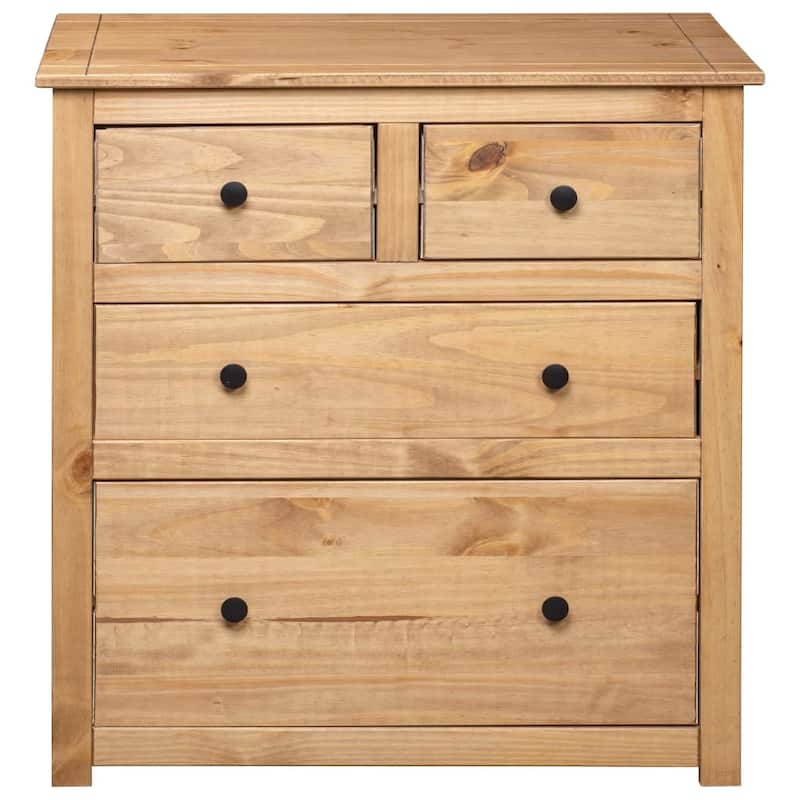 vidaXL Sideboard Drawer Cupboard for Bedroom Storage Cabinet Pine Panama Range - 31.5" x 15.7" x 32.7"