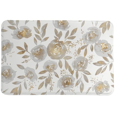 Golden Rose Garden Memory Foam Rug
