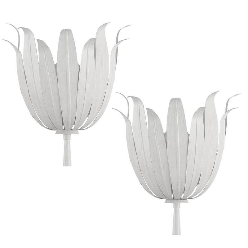 Acroma 2-set Steel Dimmable Steel Wall Sconce with Floral Design