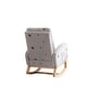 preview thumbnail 22 of 46, Upholstered High Back Wooden Rocking Chair for Living Room Baby Kids Room Bedroom, Pink Boucle