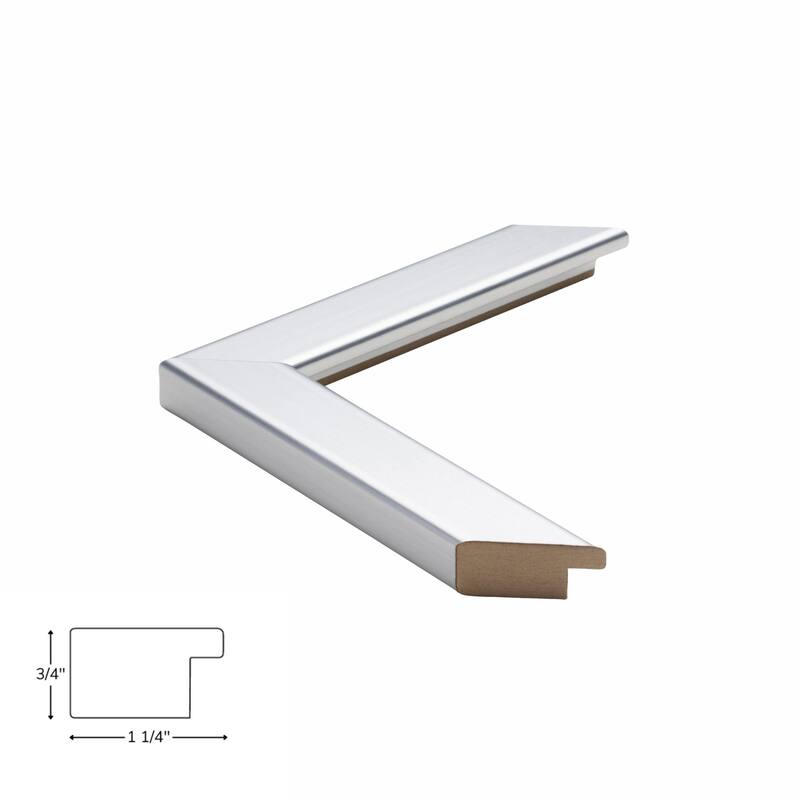 Frame My Mirror Brushed Chrome Framed Vanity Mirror, Ellis Design
