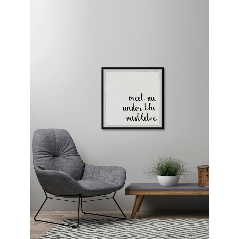 'Under the Mistletoe' Framed Painting Print