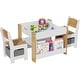 preview thumbnail 9 of 10, Kids Table and Chair Set, 4 in 1 Children Activity Table & 2 Chairs with Storage Drawer Detachable Tabletop